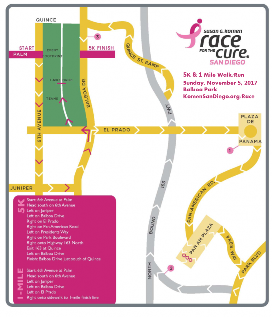 Susan G. Komen San Diego  Event Site Map